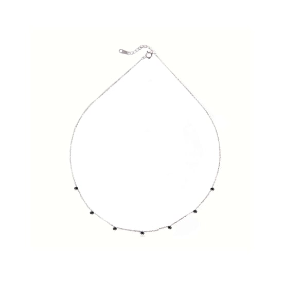 Luxenter, Khosar halsketting in 925 sterling zilver en onyx gerhodineerd - Image 3