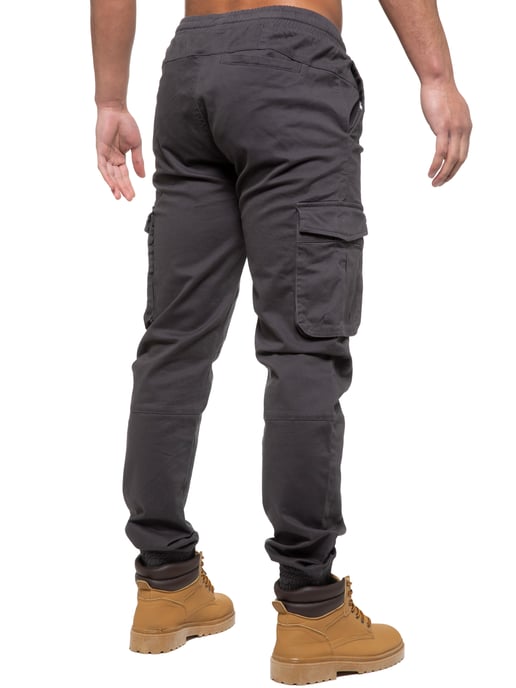 Enzo | Heren Cargo Jogger Jeans - Grijs - Image 2