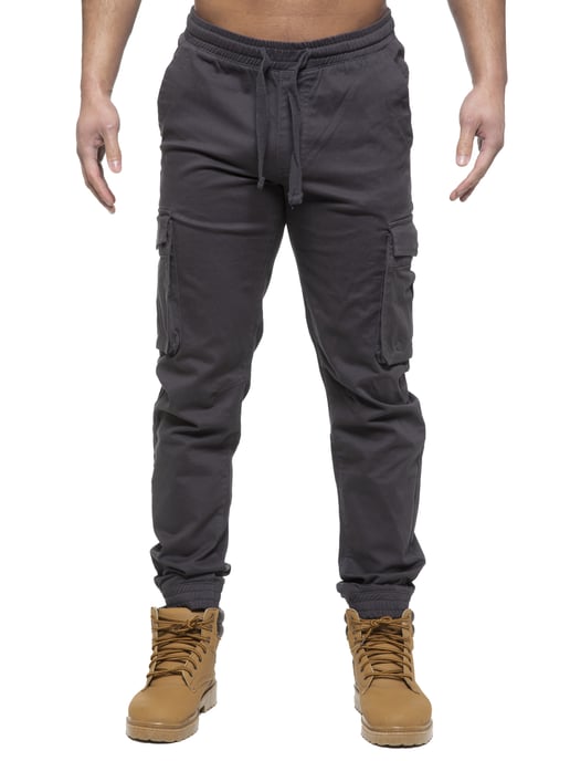 Enzo | Heren Cargo Jogger Jeans - Grijs - Image 3
