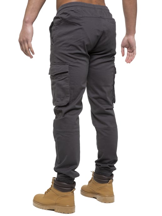 Enzo | Heren Cargo Jogger Jeans - Grijs - Image 4