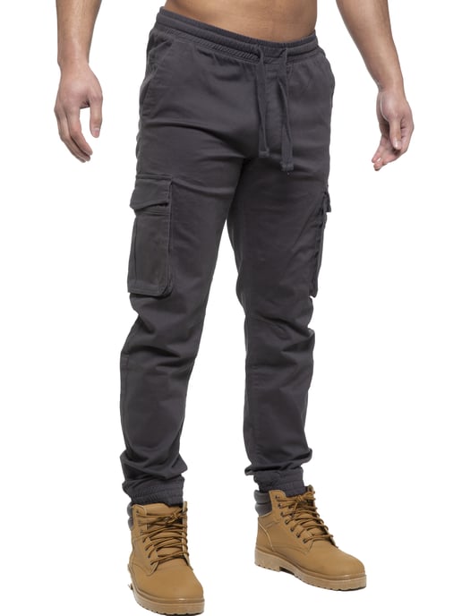 Enzo | Heren Cargo Jogger Jeans - Grijs - Image 5