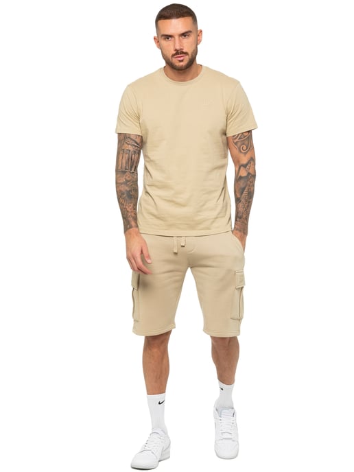 Enzo | Heren Cargo Korte Broek - Steen - Image 5