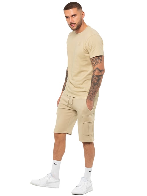 Enzo | Heren Cargo Korte Broek - Steen - Image 6