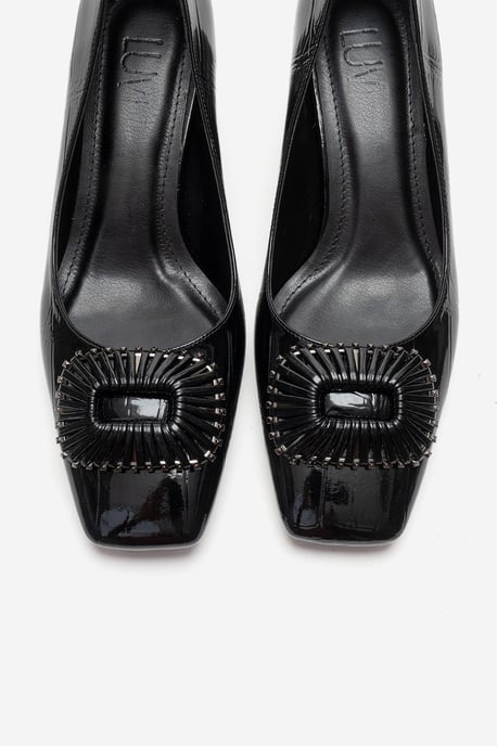 Velora Gesp Vierkante Neus Blokhak Pump (Dames) - Image 2