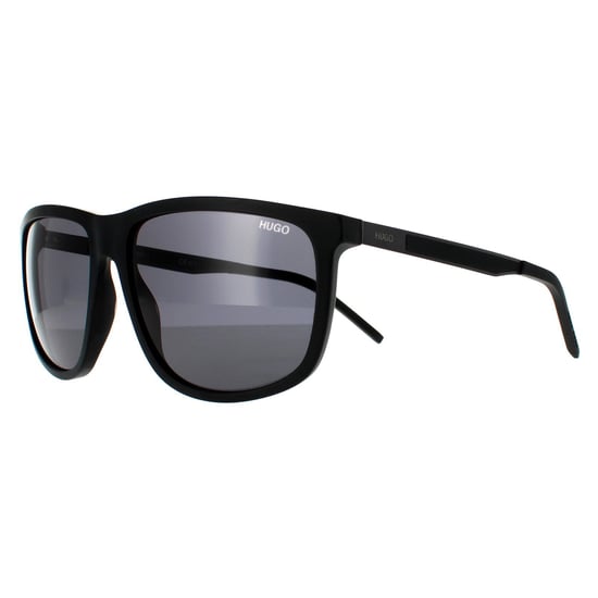 Hugo by Hugo Boss Rechte Hoek Mannen Matte Zwarte Grijze Zonnebril - Image 2