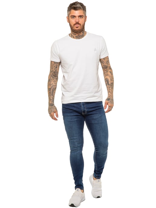 Enzo heren skinny super stretch denim jeans - Image 5