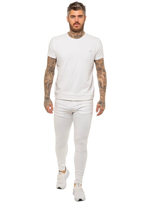 Enzo heren skinny super stretch denim jeans - Image 5