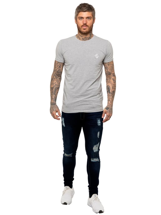Enzo heren skinny gescheurde jeans - Image 5