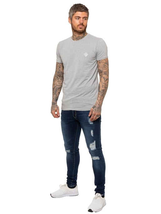 Enzo heren skinny gescheurde jeans - Image 5