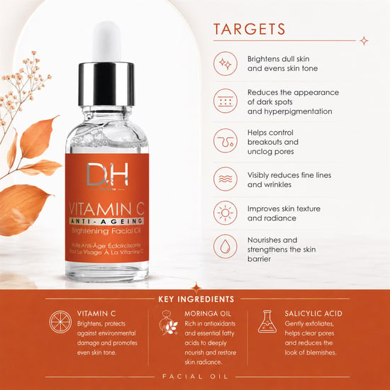 Dr H Vitamine C Verhelderende Anti-Aging Gezichtsolie 30ml - Image 5