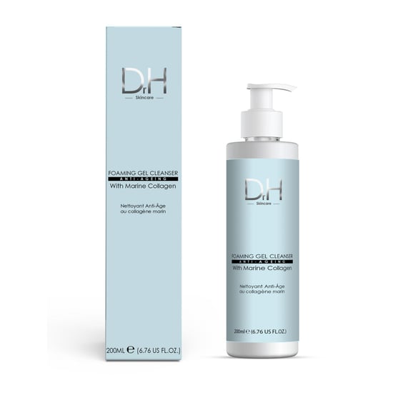 Dr H Geavanceerde schuimende anti-aging reinigingsgel met marine collageen 200 ml - Image 1