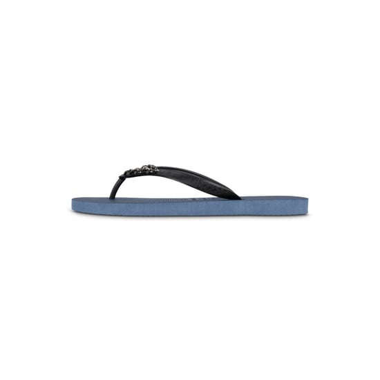 Zilverkleurige kleine teenslipper marineblauw - Image 2