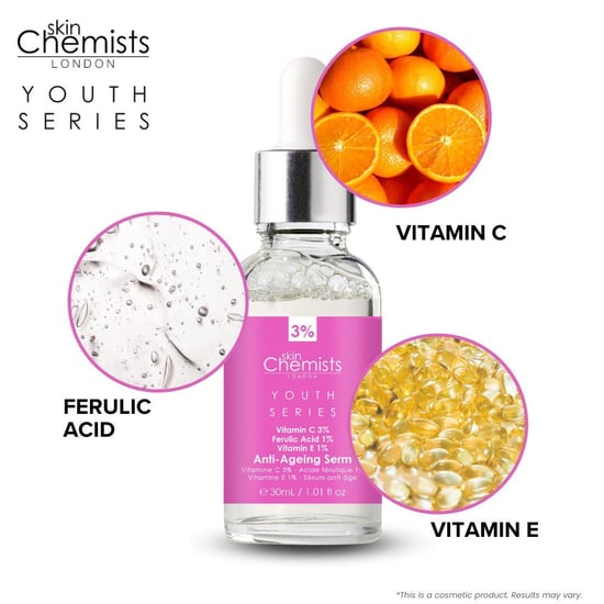skinChemists Geavanceerd anti-aging serum met 3% vitamine C, 1% ferulinezuur en 1% vitamine E, 30 ml - Image 2