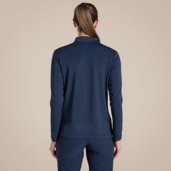 Craghoppers Dames/Dames Thornbury Nosilife Golf Poloshirt met lange mouwen (Blauwe Marine) - Image 2