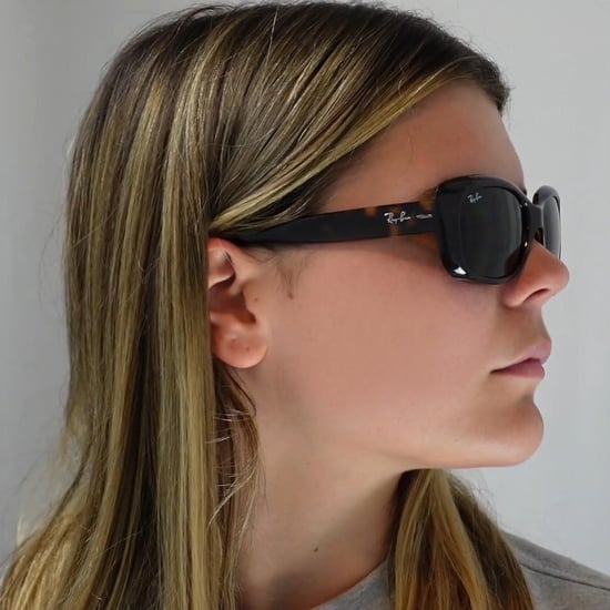 Ray-Ban Zonnebril Jackie OHH 4101 601/T3 Glanzende Zwarte Grijze Verloop Gepolariseerd - Image 5