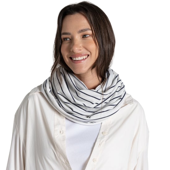 Craghoppers Unisex Infinity II Gestreepte Nosilife Sjaal voor volwassenen (Zeilwit/Blauw marine) - Image 3
