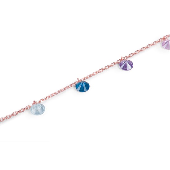 Luxenter, Rolcon armband in 925 sterling zilver en veelkleurige zirkonia met 18K roségoud vergulde afwerking - Image 5