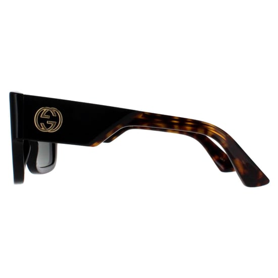 Gucci Vierkant Vrouwen Zwart met Havana Grijs GG1663S - Image 3