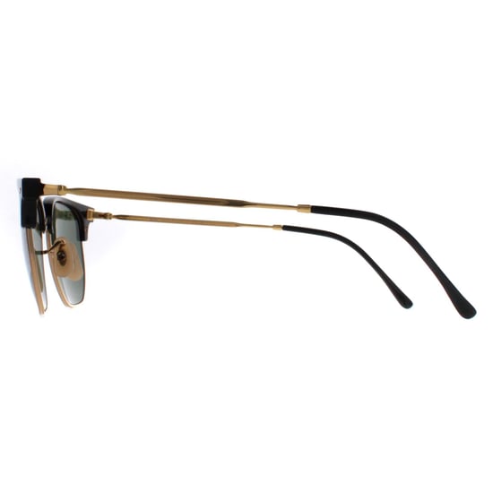 Ray-Ban Vierkant Unisex Zwart op Goud Groen RB4416 New Clubmaster - Image 3