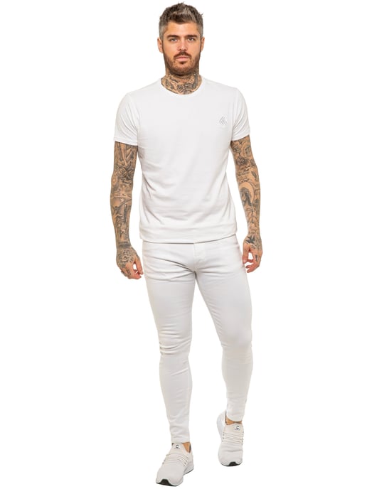 Enzo heren skinny super stretch denim jeans - Image 6