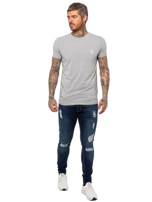 Enzo heren skinny gescheurde jeans - Image 6