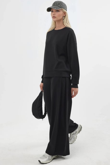 Relaxed Fit Crew Neck Modal Sweatshirt - Image 2