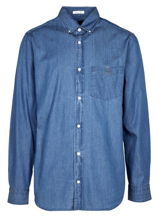 Enzo Heren Regular Fit Denim Overhemd - Image 4