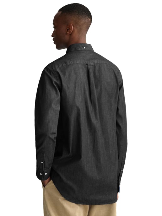 Enzo Heren Regular Fit Denim Overhemd - Image 2