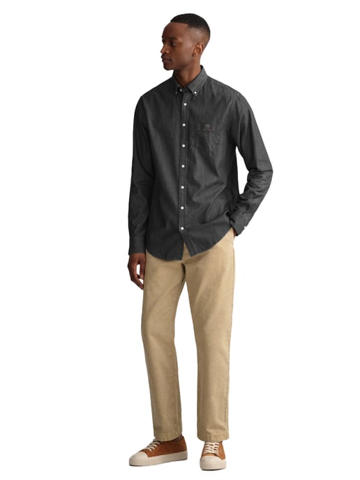 Enzo Heren Regular Fit Denim Overhemd - Image 5
