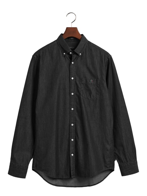 Enzo Heren Regular Fit Denim Overhemd - Image 6