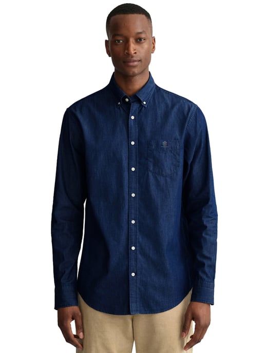 Enzo | Heren Regular Fit Denim Overhemd - Image 1
