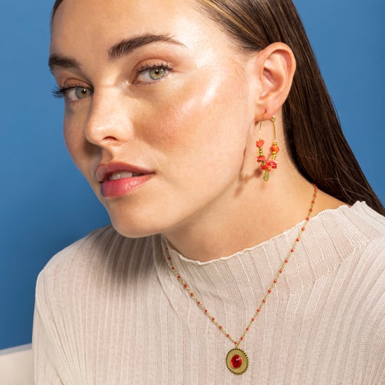 Luxenter koralen collier afgewerkt in 18K geel goud - Zarwa - Image 4