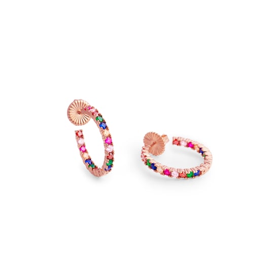 Luxent Sterling Zilver 925 Oorbellen met Veelkleurige Zirkonia's in 18K Roségoud - Vyamba - Image 6