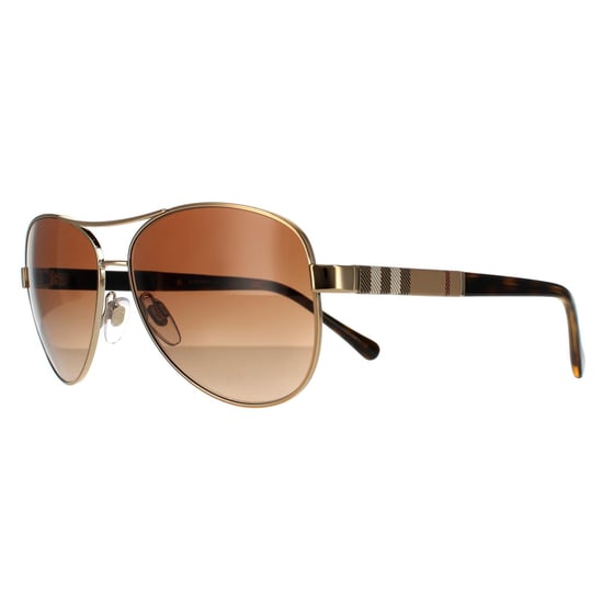 Burberry Vliegtuigpiloot Dames Goud Bruin Bruin Gradient Zonnebril - Image 2