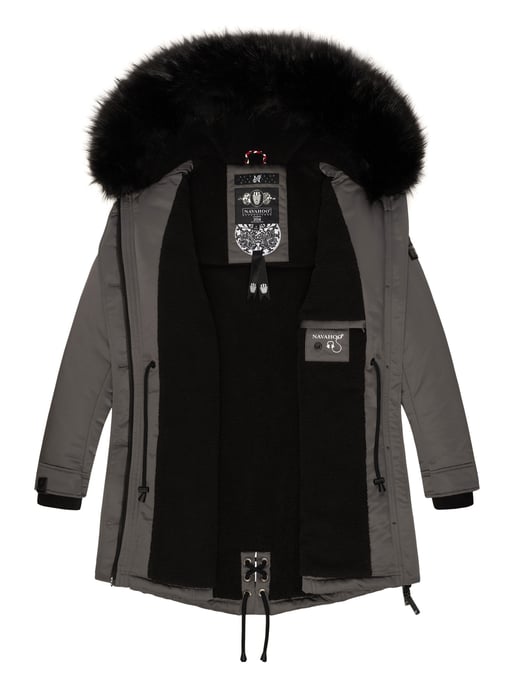 Navahoo Dames Winterjas Luluna-Princess – Warm, Stijlvol & Met Teddyvoering en Kunstbontkraag - Image 5