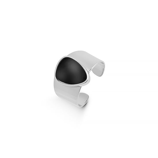 Luxenter ring, sheak metaallegering en onyx ring, gerhodineerde afwerking - Image 1