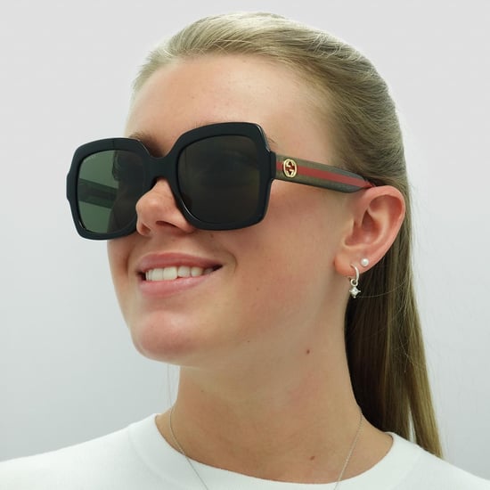 Gucci zonnebril GG0036SN Zwart groene glitter en roodgroen - Image 6