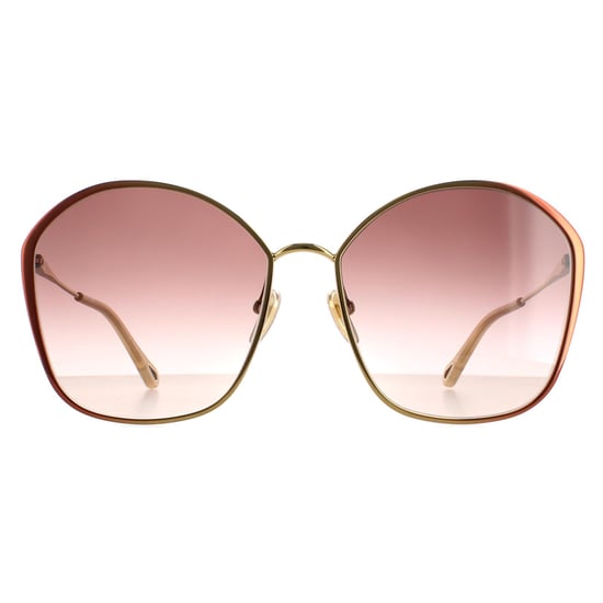 Chloe Square dames donkerbruine goud bruin gradiënt ch0015s - Image 1