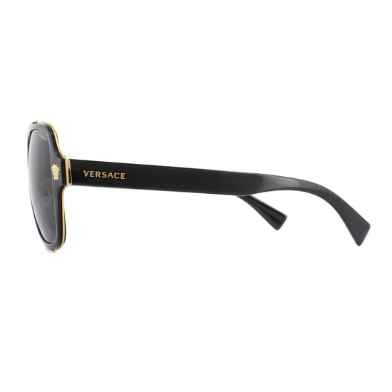 Versace Aviator Heren Zwarte Grijze Polaroid Zonnebril - Image 3