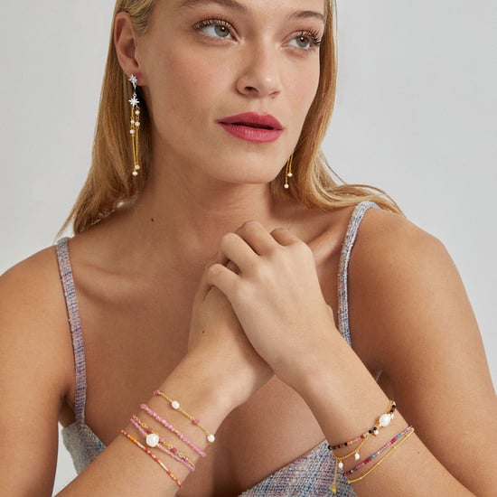 Luxenter armband, metaallegering en roze toermalijn 18K vergulde afwerking - Image 2