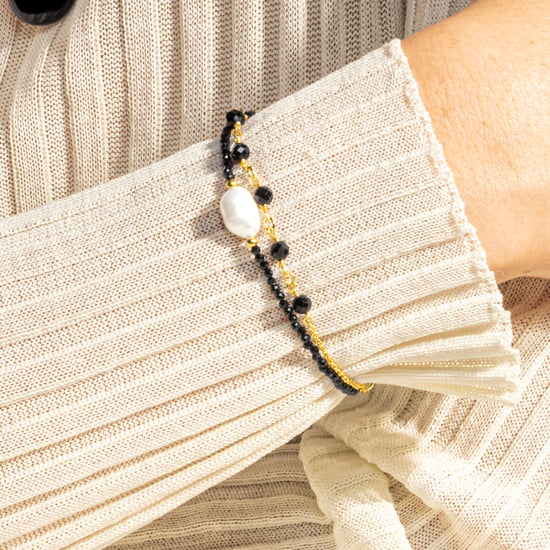 Luxenter armband, ekhao metaallegering en hydrothermische kwarts onyx 18K vergulde afwerking - Image 3