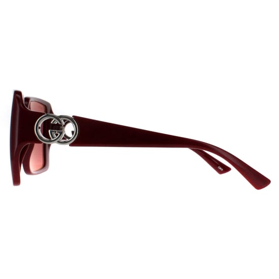 Gucci vierkant dames bordeauxrood met zilver spiegel GG1692S - Image 3