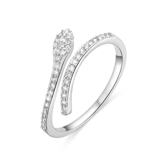 Luxenter ring in gerhodineerde briljant zirkonia - Nudoa - Image 1