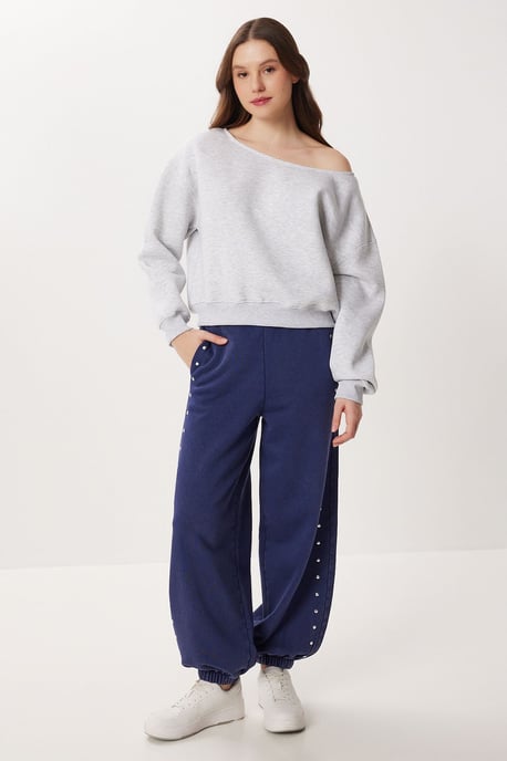 Asymmetrische Kraag Sweatshirt - Image 3