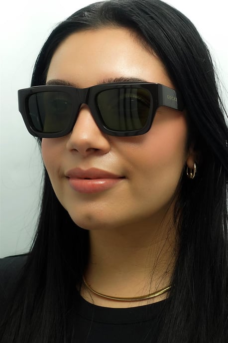 Gucci vierkant heren donkerbruin met havana groen GG1668S - Image 6
