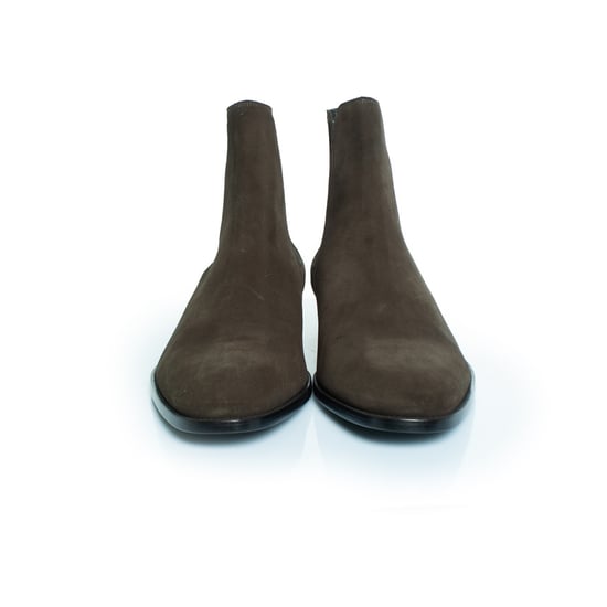 Saint Laurent Kaki suède Chelsea enkellaarsjes - Image 3