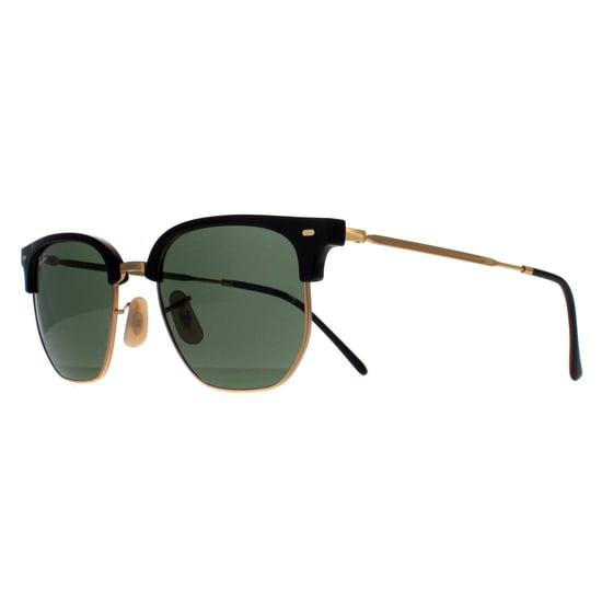 Ray-Ban Vierkant Unisex Zwart op Goud Groen RB4416 New Clubmaster - Image 2