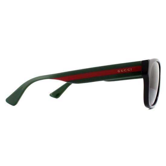 Gucci rechthoekheren Zwart groen rood grijze zonnebril - Image 4