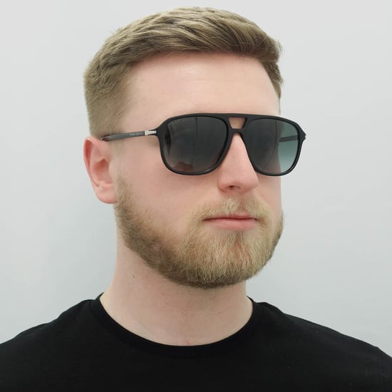 Hugo Boss Zonnenbril Boss 1042/s/it 807 9o glanzende zwarte grijze gradiënt - Image 5