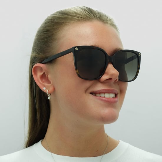 Gucci Cat Eye Dames Havana Gray Gracient zonnebril - Image 5